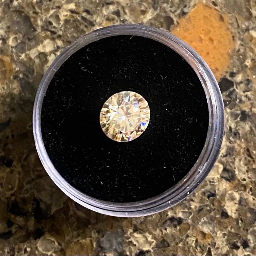 1.5 karat yellow moissanite diamond